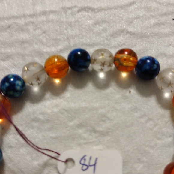 Artemis's Gems custom-made beaded bracelet with metal sun charm - Picture 3 of 5